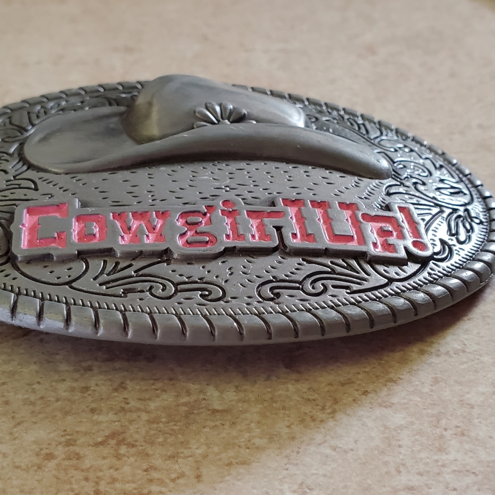 New Cowgirl up Belt buckle Approximately 3.75"